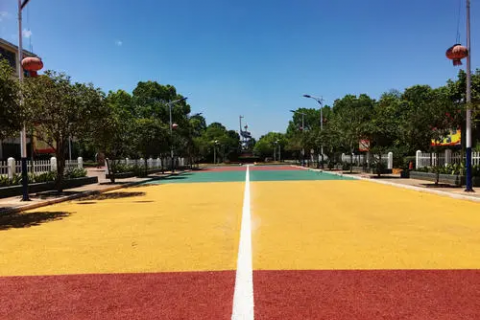 彩色陶瓷颗粒防滑路面